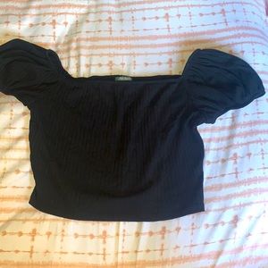 Black crop top